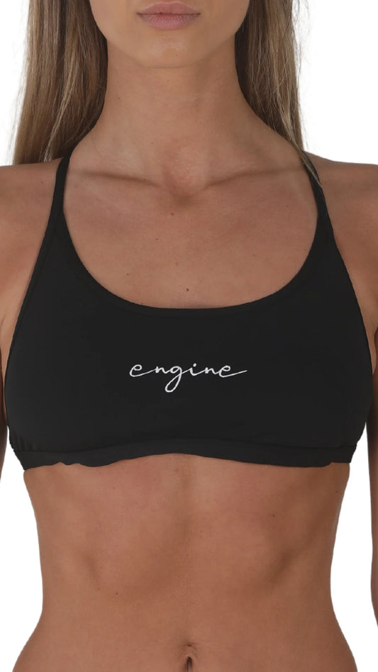 Engine Capri Tie Back Top - Script Embroidery